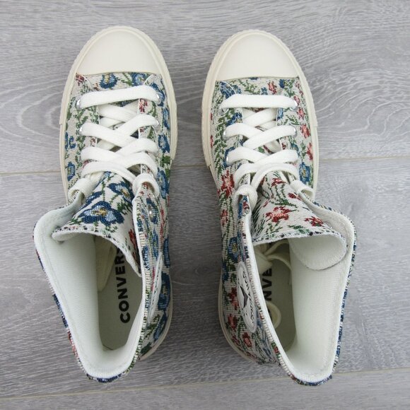 Converse CTAS Lift Platform Floral Tapestry Women's Size 8 Shoes NEW - Picture 10 of 15